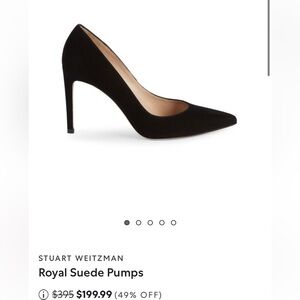 Stuart weitzman royal suede pumps black